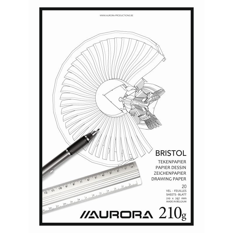 Bloc de papier bristol blanc A4 20 feuilles 210 g