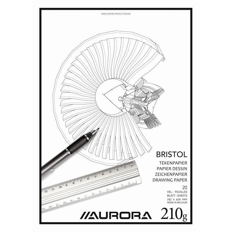 Bloc de papier bristol blanc A3 20 feuilles 210 g