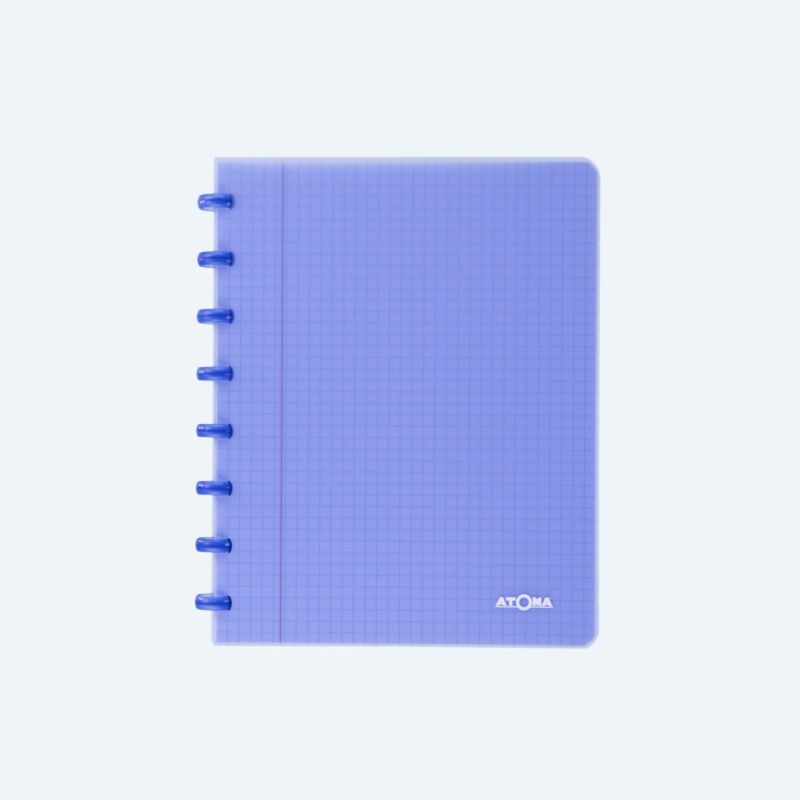 Cahier Atoma couverture plastique A5 quadrillé 5 x 5 mm 72 feuillets