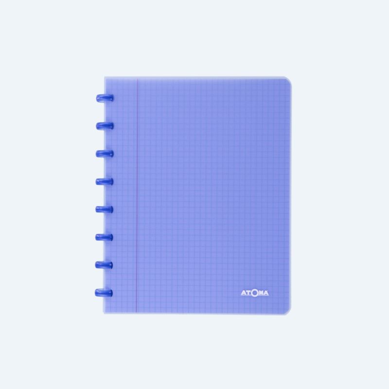 Cahier Atoma couverture plastique A5 quadrillé 5 x 5 mm 72