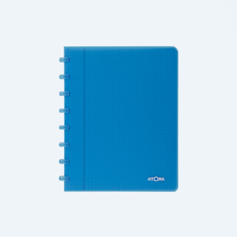 Cahier Atoma couverture plastique A5 quadrillé 4 x 8 mm 72 feuillets