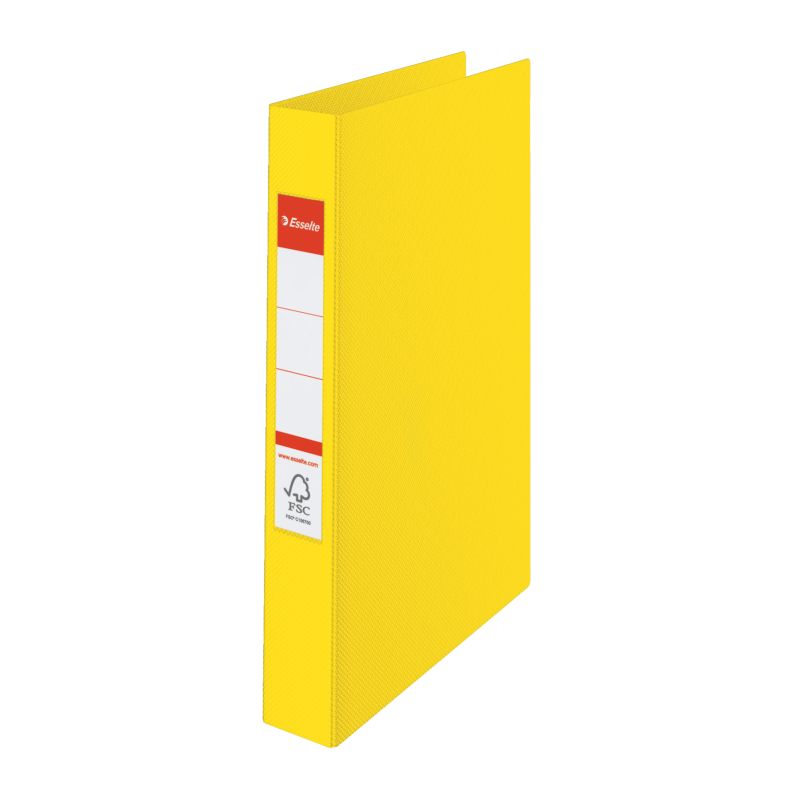 Classeur 2 anneaux Esselte PP rigide, 25mm - Jaune