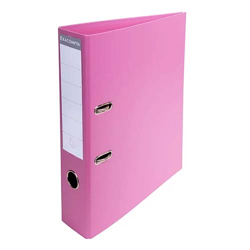 Classeur à levier PVC A4 dos de 70mm. - Rose