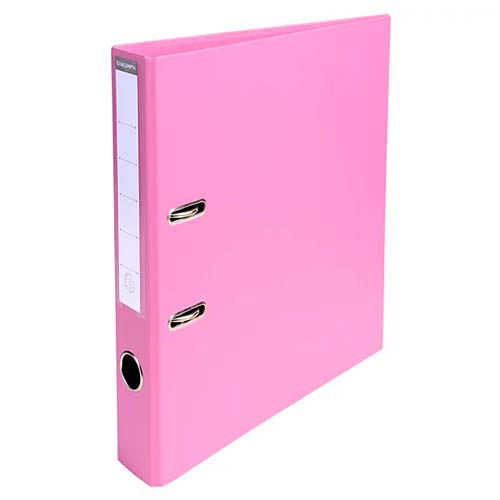 Classeur à levier PVC A4 dos de 50mm. - Rose