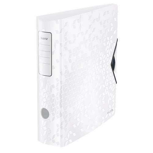 Classeur à levier Leitz WOW Active 180°, PP, 75 mm - Blanc