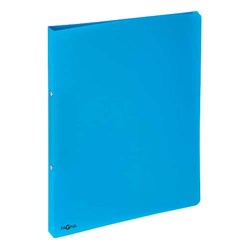Classeur souple PVC 2 anneaux de 1,6 cm dos 2 cm - Bleu clair