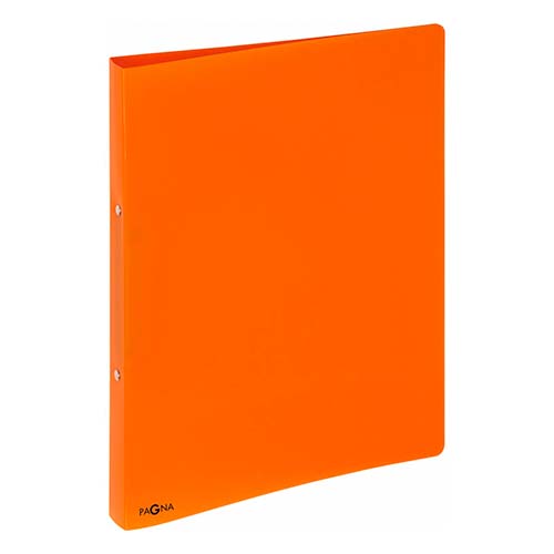 Classeur souple PVC 2 anneaux de 1,6 cm dos 2 cm - Orange