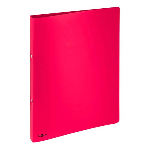 Classeur souple PVC 2 anneaux de 1,6 cm dos 2 cm - Rouge