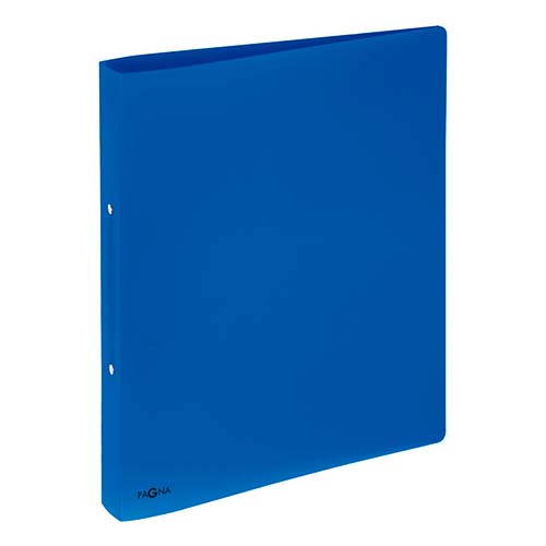 Classeur souple PVC 2 anneaux de 2,5 cm dos 3,5 cm - Bleu
