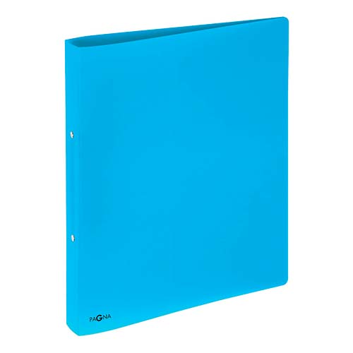 Classeur souple PVC 2 anneaux de 2,5 cm dos 3,5 cm - Bleu clair