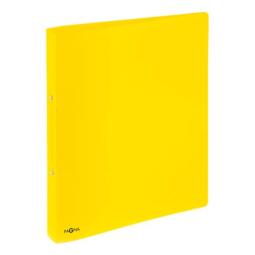 Classeur souple PVC 2 anneaux de 2,5 cm dos 3,5 cm - Jaune