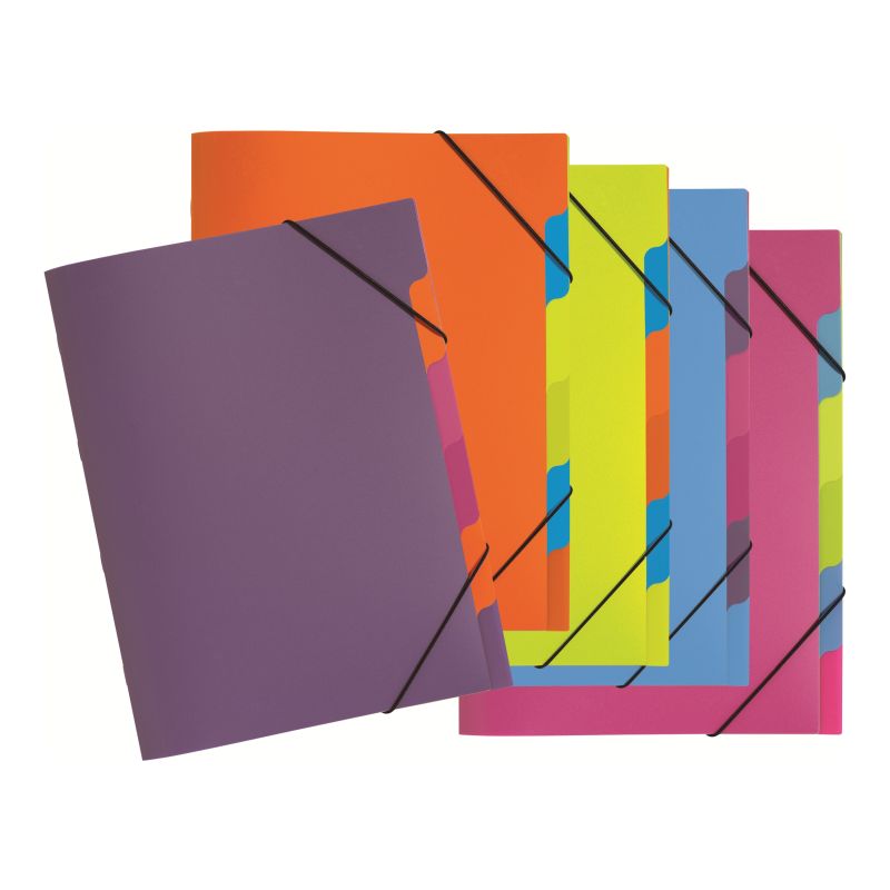 Trieur 5 compartiments + élastique A4 - Couleur aléatoire