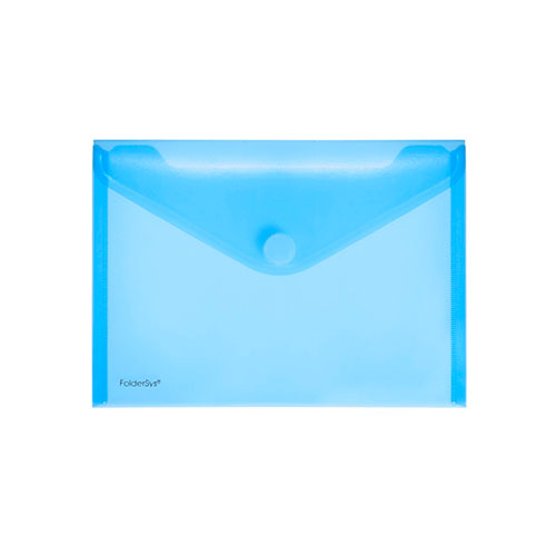 Pochette-enveloppe velcro Foldersy velcro A5 - Bleu