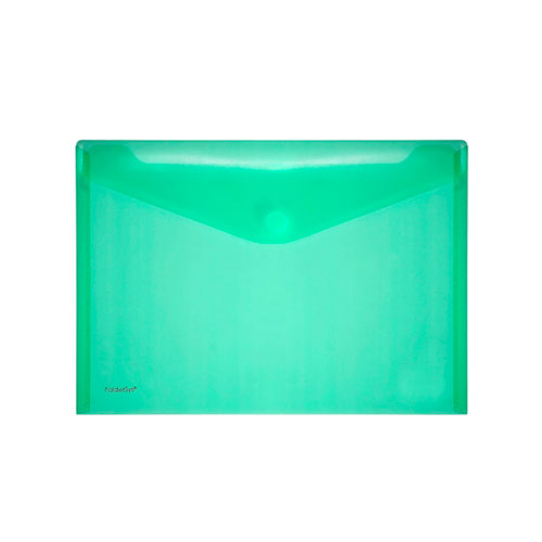 Pochette-enveloppe velcro Foldersy velcro A5 - Vert