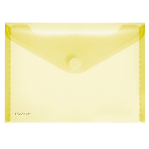 Pochette-enveloppe velcro Foldersys A4 - Jaune