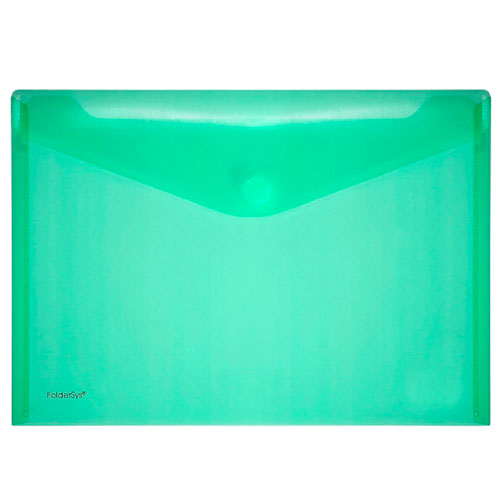 Pochette-enveloppe velcro Foldersys A4 - Vert
