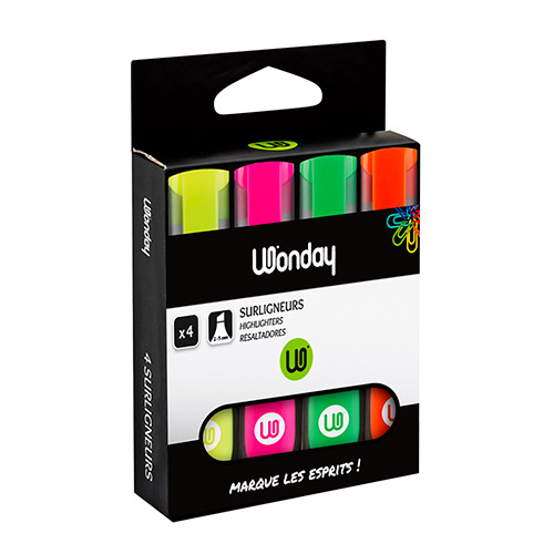 Pack de 4 surligneurs fluo