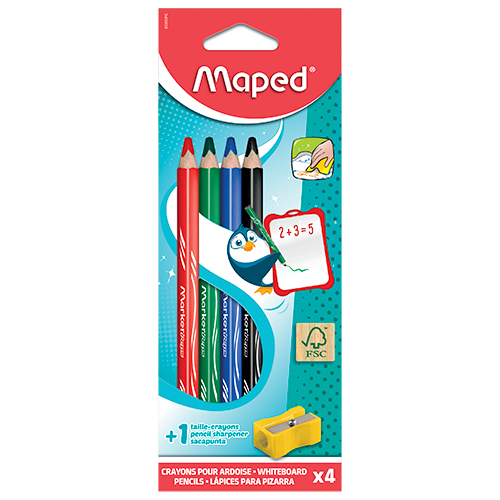 Marker’peps wood - Boîte de 4 crayons durables pour ardoise