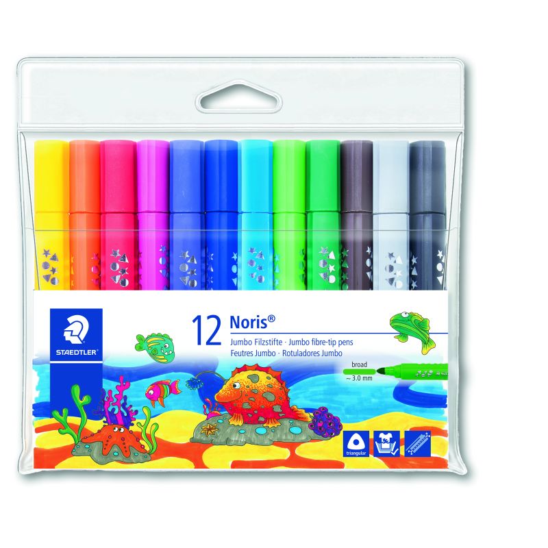 Etui de 12 marqueurs triangulaires Staedtler pointe 3 mm
