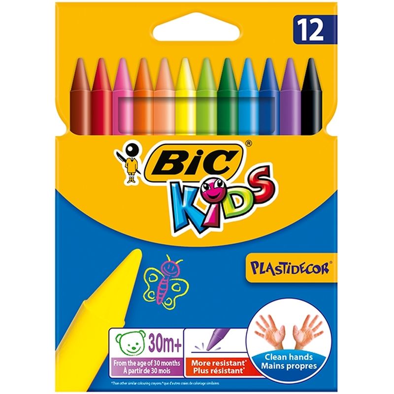 Etui de 12 crayons Bic plastidécor 12 cm