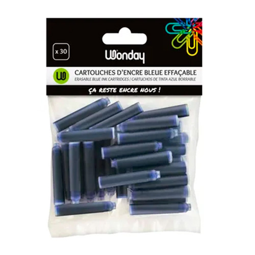 Sachet de 30 cartouches d'encre bleu