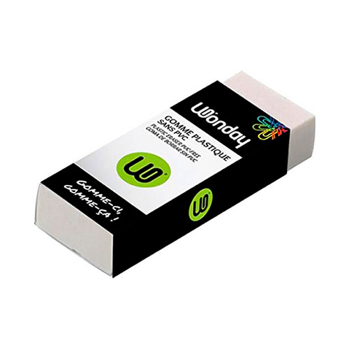 Gomme blanche plastique sans PVC