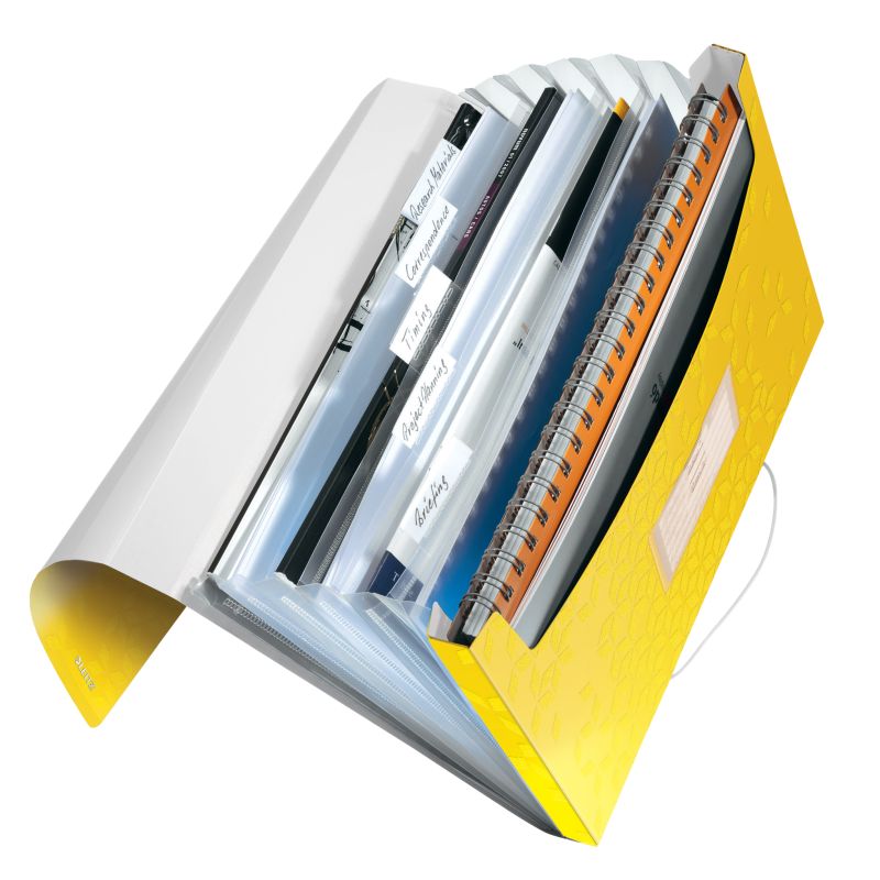 Trieur Leitz Wow 6 compartiments en Polypropylene - Jaune