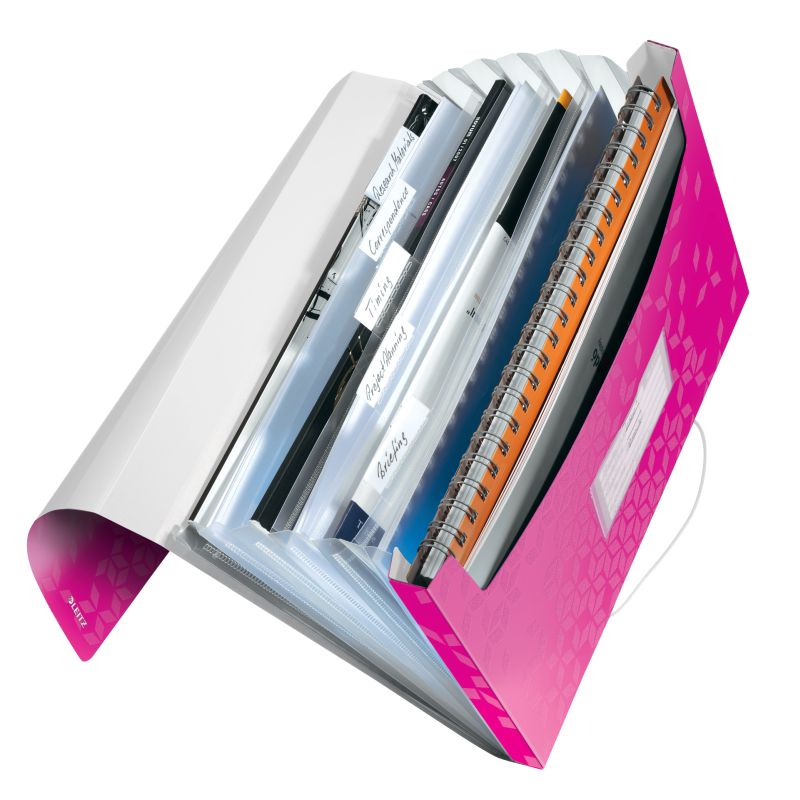 Trieur valisette Leitz WOW 6 compartiments - Rose