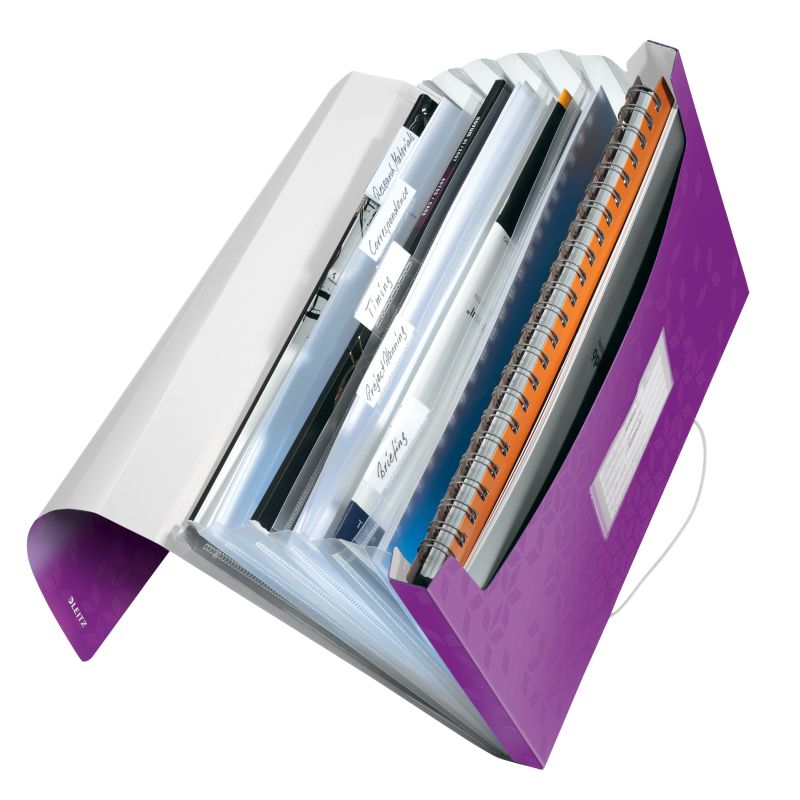 Trieur Leitz Wow 6 compartiments en Polypropylene - Violet