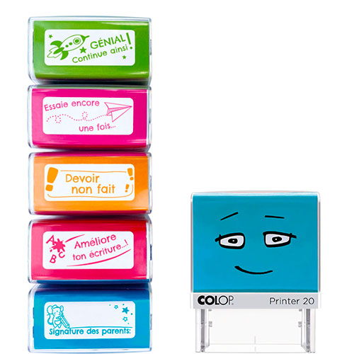 Set cachet scolaire Colop NIO - Série 1 (5/pièces)