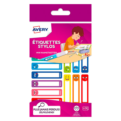 30 Etiquettes pour identifier les stylos