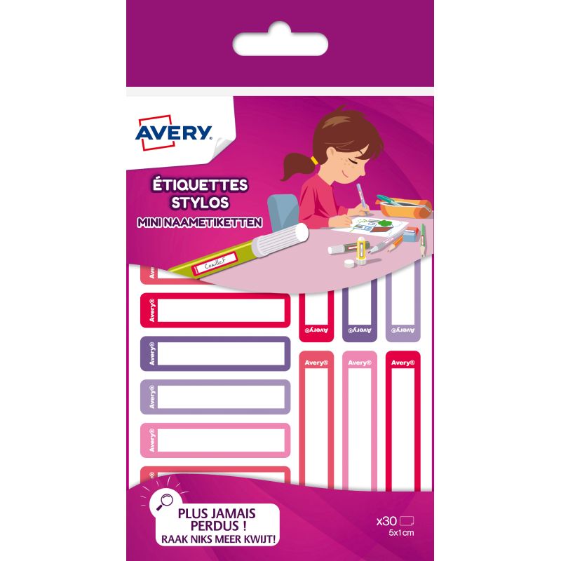 30 Etiquettes pour identifier les stylos [Multicolore -Rouge]