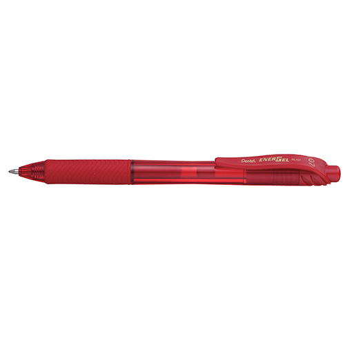 Pentel roller ENERGEL - X BL 107 rétractable 0.7mm rouge