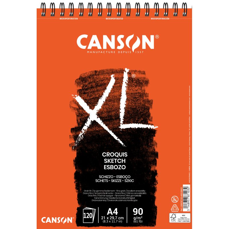 Bloc croquis XL 120 feuilles A4 90 g