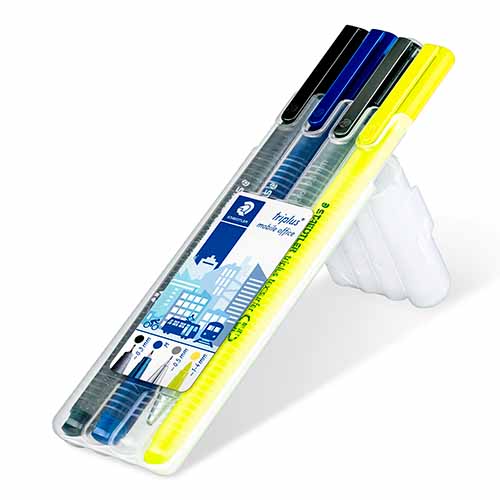 Set Staedtler Triplus feutre, stylo-bille, surligneur,portemine