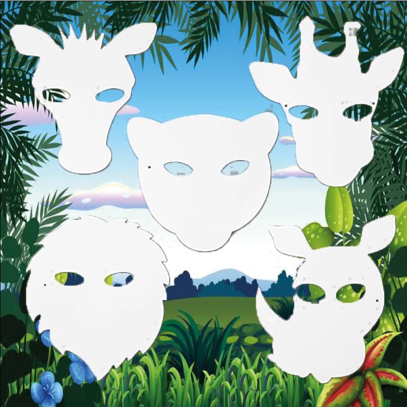 Masques à décorer [Animaux de la jungle]