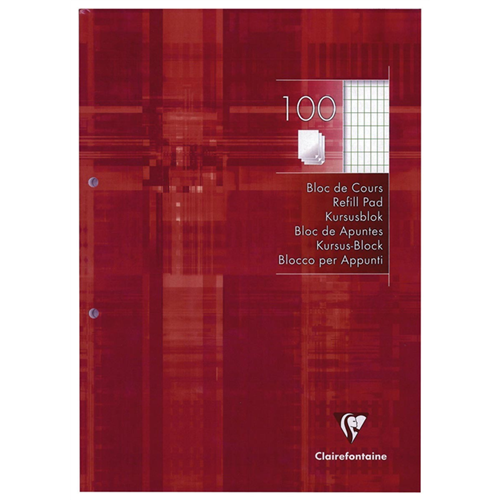 Bloc de cours Clairefontaine 90g 100 feuilles A4 quadrillé 4x8 mm commercial Bloc de cours Clairefontaine 90g 100 feuilles A4 quadrillé 4x8 mm commercial