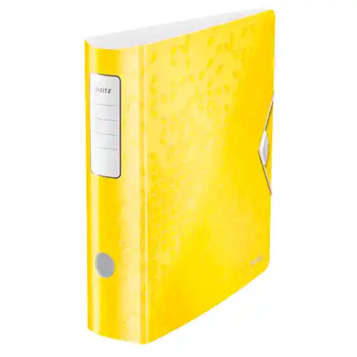 Classeur à levier Leitz WOW Active dos 75mm - Jaune Classeur à levier Leitz WOW Active dos 75mm - Jaune
