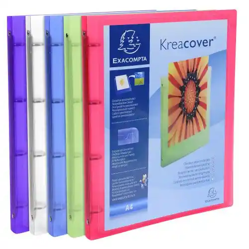 Classeur souple personnalisable A4 2 anneaux Ø16mm - Transparent Classeur souple personnalisable A4 2 anneaux Ø16mm - Transparent