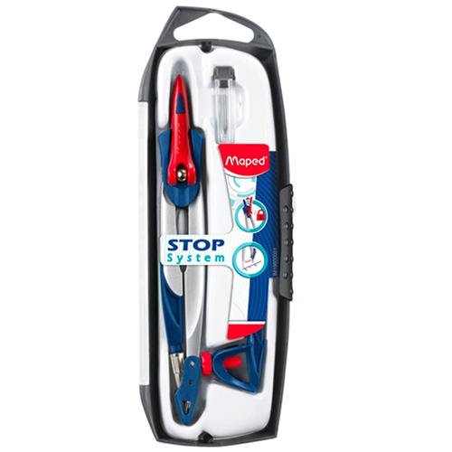 Compas Maped Stop System - Coffret complet de 3 pièces. Compas Maped Stop System - Coffret complet de 3 pièces.