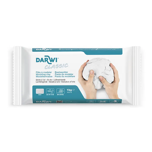 DARWI Pain de 1 kg de pâte auto-durcissante CLASSIC blanche DARWI Pain de 1 kg de pâte auto-durcissante CLASSIC blanche