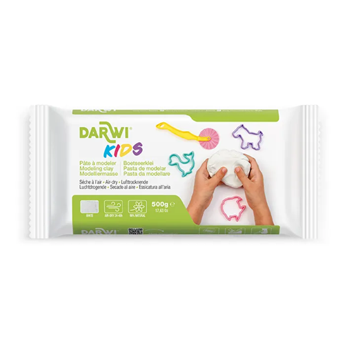 DARWI Pain de 1 kg de pâte auto-durcissante KIDS blanche DARWI Pain de 1 kg de pâte auto-durcissante KIDS blanche