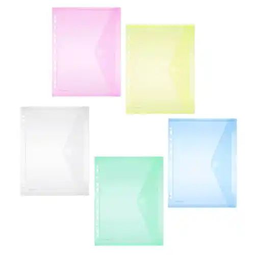 Foldersys-enveloppen met klittenband, A4-formaat, met perforatie, 10 stuks in diverse kleuren Foldersys-enveloppen met klittenband, A4-formaat, met perforatie, 10 stuks in diverse kleuren