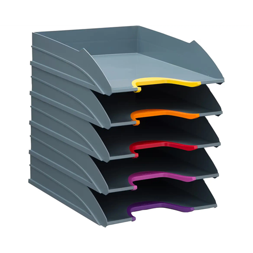 Lot de 5 bac à courrier Durable Varicolor® Lot de 5 bac à courrier Durable Varicolor®