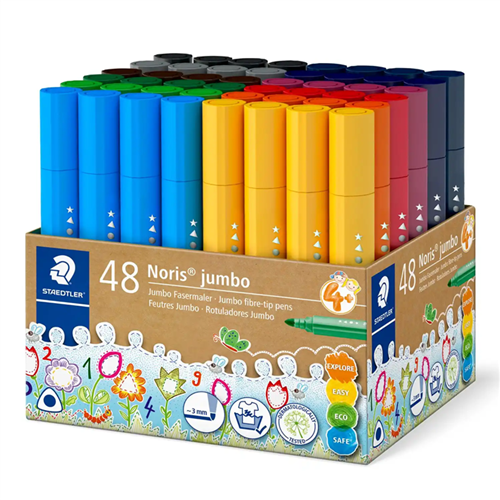 Marqueur Staedtler Noris® Jumbo 328-B pointe large - Boîte 48 pièces Marqueur Staedtler Noris® Jumbo 328-B pointe large - Boîte 48 pièces