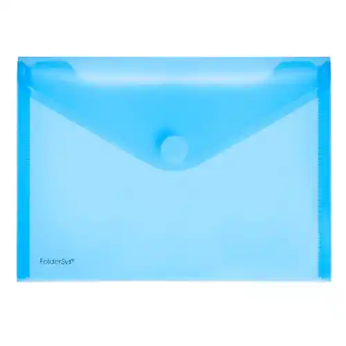 Pochette-enveloppe velcro A4 Foldersys 10 pièces - Bleu Pochette-enveloppe velcro A4 Foldersys 10 pièces - Bleu