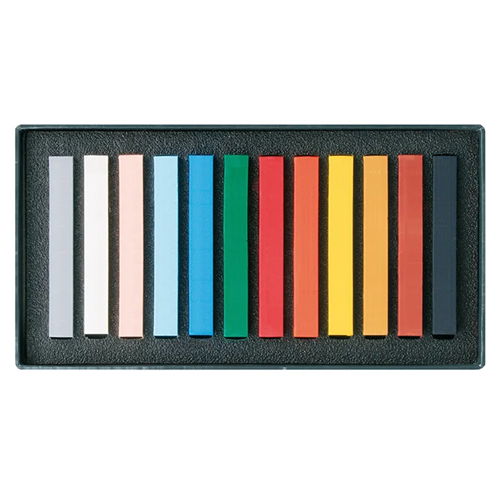 Polycrayons Soft-pastelkrijt 12 verschillende kleuren Polycrayons Soft-pastelkrijt 12 verschillende kleuren