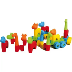 Soft Cubes briques 44 pièces animaux