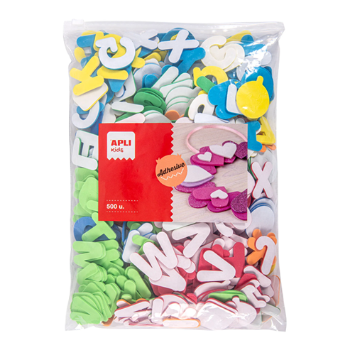 Zelfklevende neopreen-schuimrubber, zakje met 500 letters van 35 mm x 2 mm Zelfklevende neopreen-schuimrubber, zakje met 500 letters van 35 mm x 2 mm